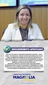 Professora Magnólia propõe e Câmara aprova homenagem a grupos do Bumba Meu Boi