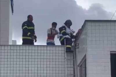 Bombeiro resgata recém-nascido durante incêndio na Maternidade Natus Lumine