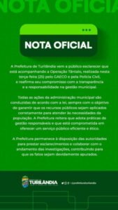 Nota de Esclarecimento Prefeitura de Turilândia