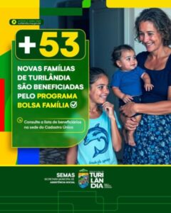Turilândia – 53 Novas famílias beneficiadas pelo programa Bolsa Família