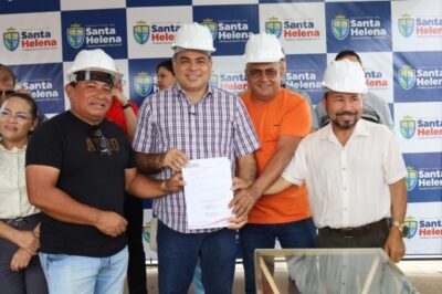 Prefeito Joãozinho Pavão assina ordem de serviço para construção de Areninha Esportiva no bairro Morada Nova