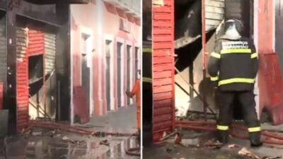 Loja de roupas é destruída por incêndio no Centro de São Luís