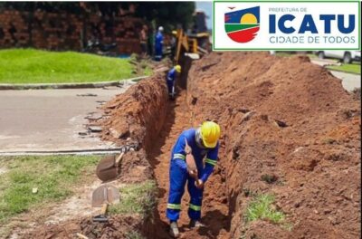Prefeitura de Icatu, em parceria com a Caema, iniciou a interligação da rede de distribuição de água no bairro Mutirão