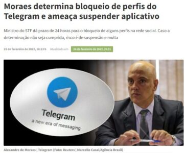 Alexandre, o “previsível” acabou de censurar o Telegram!