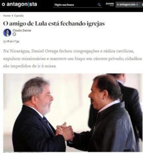 Lula segue calado sobre ditadores e regimes socialistas (seus aliados) que fecham igrejas e perseguem cristãos…