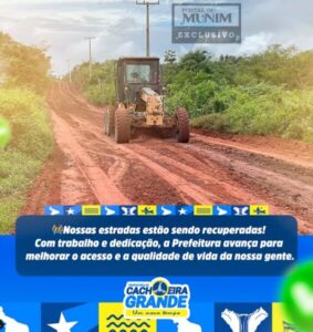 Prefeitura de Cachoeira Grande realiza recuperação de estradas vicinais