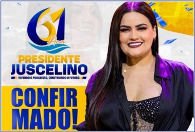 Na festa de 61 anos, prefeitura de Presidente Juscelino traz “MARA PAVANELLY”