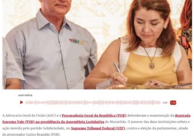 DEU NO “METRÓPOLES : PGR É FAVORÁVEL A MANTER PRESIDENTE DA ASSEMBLEIA LEGISLATIVA DO MARANHÃO