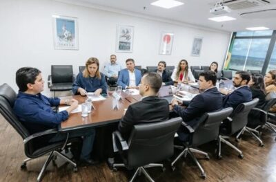 Ministro do esporte André Fufuca se reune com os secretários nacionais e a equipe de gabinete para o planejamento e alinhamento