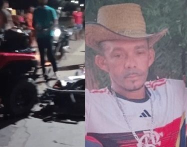 Colisão entre moto e quadriciclo deixa um morto e um ferido em São Vicente Ferrer