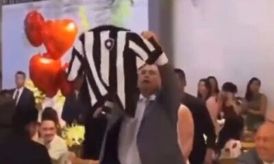 Ministro Flávio Dino comemora vitória do Botafogo em seu casamento