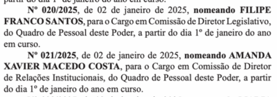 ATENÇÃO: Mudanças no governo Brandão e na Assembleia Legislativa