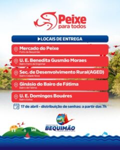 Prefeito Zé Martins vai distribuir 12 toneladas de peixe nesta Quinta-Feira Santa (17)