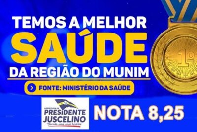 Saúde básica de Presidente Juscelino é considerada a melhor da região do Munim de acordo com Ministério da Saúde