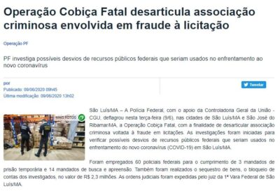 São José de Ribamar está descartada: Polícia Federal está agindo apenas na prefeitura de São Luis…