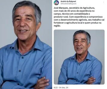 André da RalpNet anuncia José Marques, como Secretário de Agricultura de Pinheiro