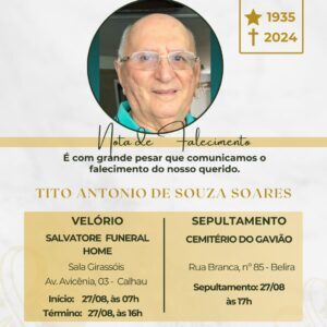 TJ lamenta morte do primeiro Tabelião de Notas de São Luís, Tito Soares