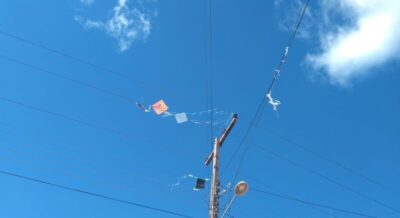Alerta para a grande quantidade de ocorrências com pipas na rede elétrica