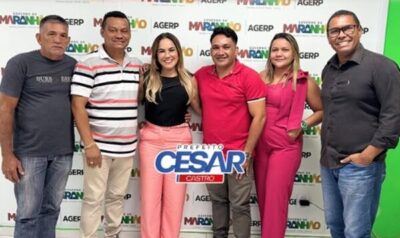 Prefeito de Cachoeira Grande, Cesar Castro, é recebido pela presidente da AGERP, França do Macaquinho