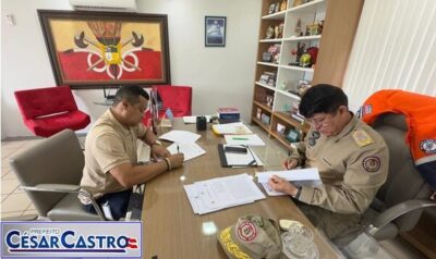 Prefeito Cesar Castro assina protocolo para implantar Colégio Militar 2 de Julho em Cachoeira Grande