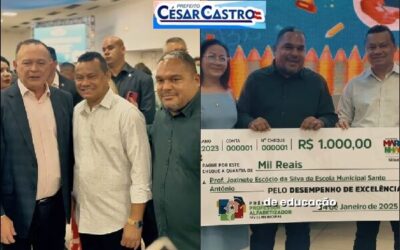 Prefeitura de Cachoeira Grande, ganha prêmio de Reconhecimento na educação