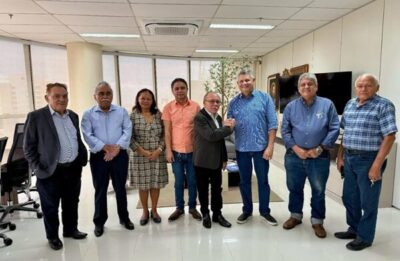 Prefeito Walace Azevedo, é recebido pelos diretores do Sesc e Senac do Maranhão