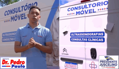Prefeito Dr. Pedro Paulo, inaugura o Consultório Móvel no povoado Buritirana em P. Juscelino