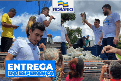 Prefeito Jonas Magno, realiza a entrega de 12 Tonaladas de peixes e 5 Mil cestas básicas em Rosário