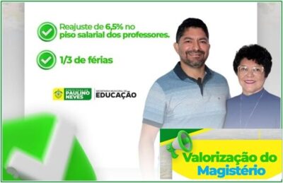 Prefeito Raimundo Lídio e a Secretária de Educação Neinha anunciam uma ótima notícia para os professores!