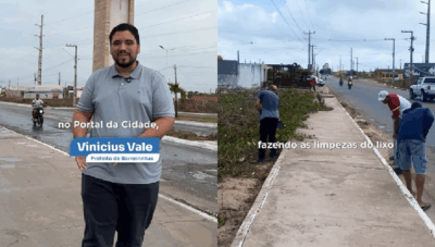 Prefeito Vinicius Vale realiza mutirão de limpeza em Barreirinhas