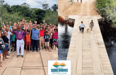Prefeito Vinicius Vale, realiza Mais uma entrega de obra, dessa vez a ponte no povoado Santa Maria!