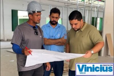 Prefeito de Barreirinhas, Vinicius Vale, realiza visita nas obras que estão sendo feitas em seu governo