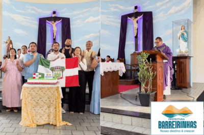 Prefeito Vinicius Vale participa de missa de ação de graça pelo aniversário de Barreirinhas