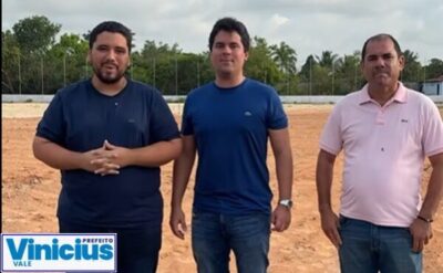 Prefeito Vinicius Vale, recebe o ministro dos Esportes, André Fufuca em Barreirinhas