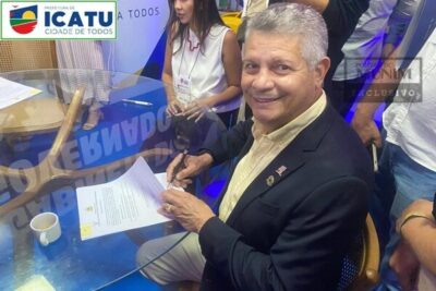 Prefeito Walace Azevedo, assina benefícios para Icatu, adquiridos no Encontro de Prefeitos e Prefeitas do Maranhão