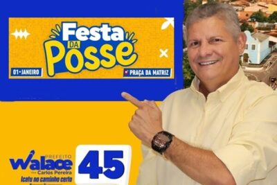 Prefeito reeleito Walace Azevedo convida a população de Icatu para a Festa da Posse