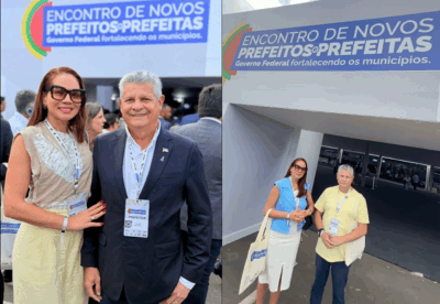 Prefeito Walace Azevedo e a primeira dama participam de encontro de prefeitos e prefeitas em Brasília