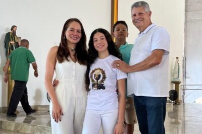 Prefeito Walace Azevedo, parabenizou sua filha Maria Clara, pela conquista da sua 1ª comunhão