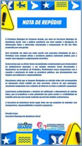 Prefeitura de Cachoeira grande, desmente fake news envolvendo à programação do Dia das Mães promovida pela gestão municipal
