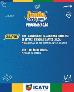 ATENÇÃO: Vem aí a festa de 410 anos de Emancipação Política de Icatu!