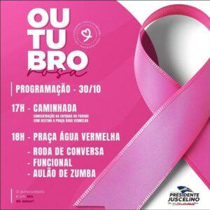 Prefeitura de Presidente Juscelino realiza programação de encerramento da campanha “Outubro Rosa”