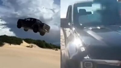 Motorista que ‘voou’ sobre duna de Canoa Quebrada tinha comprado o veículo há menos de 24 horas