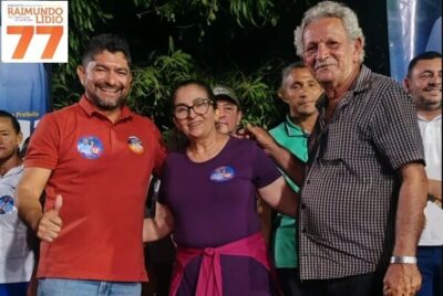 Raimundo Lídio, participa do comício de “Juntos com Diringa,” em Tutoia