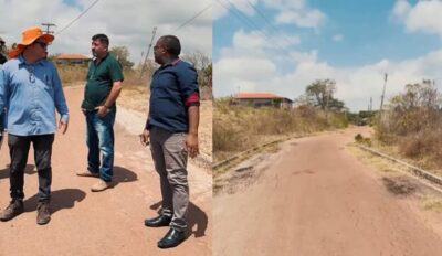 Prefeito Nivaldo Araújo visita as 4 ruas que serão asfaltadas em breve