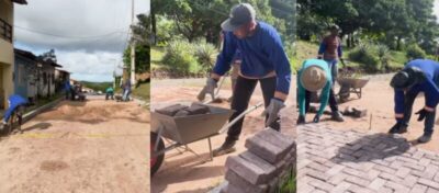 Prefeitura de Alcântara intensifica pavimentação de rua no Centro Histórico