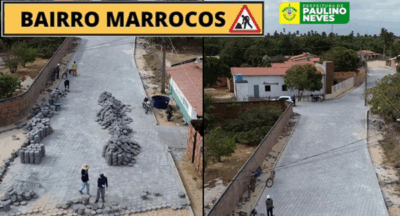Prefeitura de Paulino Neves segue com a pavimentação em bloquete