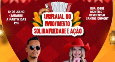 Arraial do Movimento Solidariedade & Ação acontece neste sábado no Residencial Santos Dumont, em São Luís