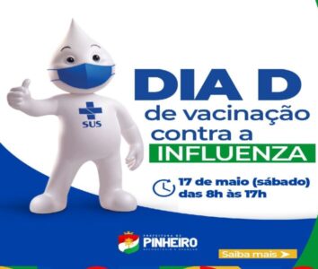 Prefeitura de Pinheiro vai realizar Dia D de vacinação contra a influenza neste sábado (17)