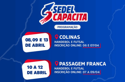 Projeto Sedel Capacita abre inscrições inscrições para Colinas e Passagem Franca