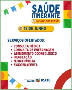 Prefeitura de Icatu, por meio da Secretaria de Saúde, realiza “Saúde Itinerante”